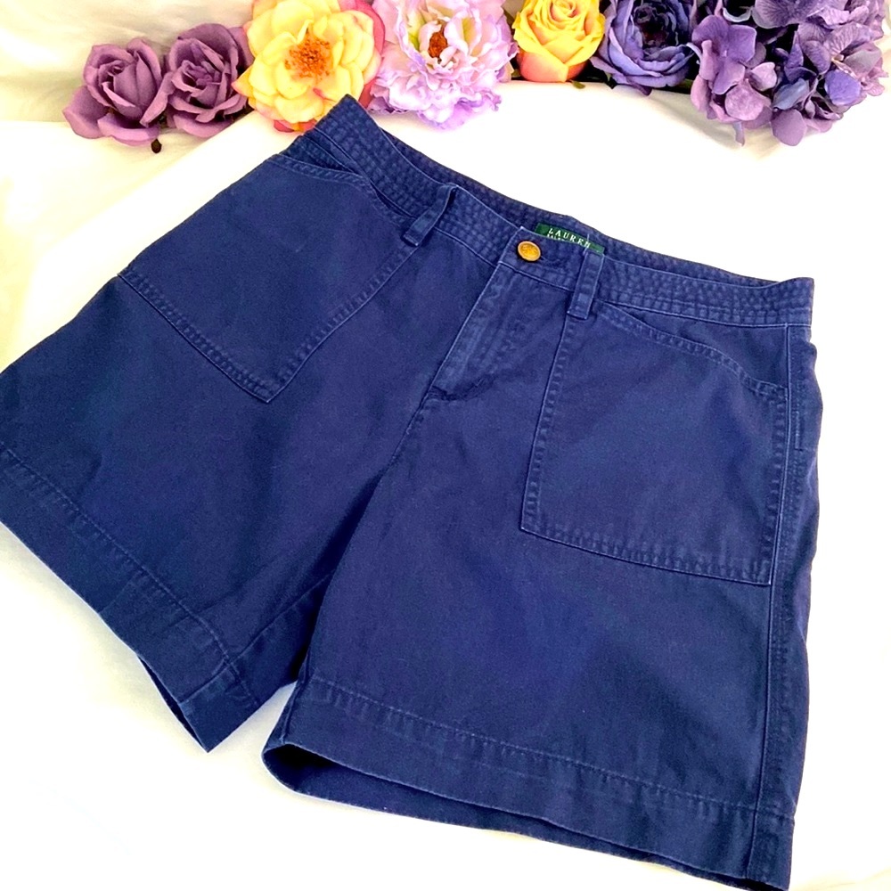 Lauren Ralph Lauren navy blue cotton shorts